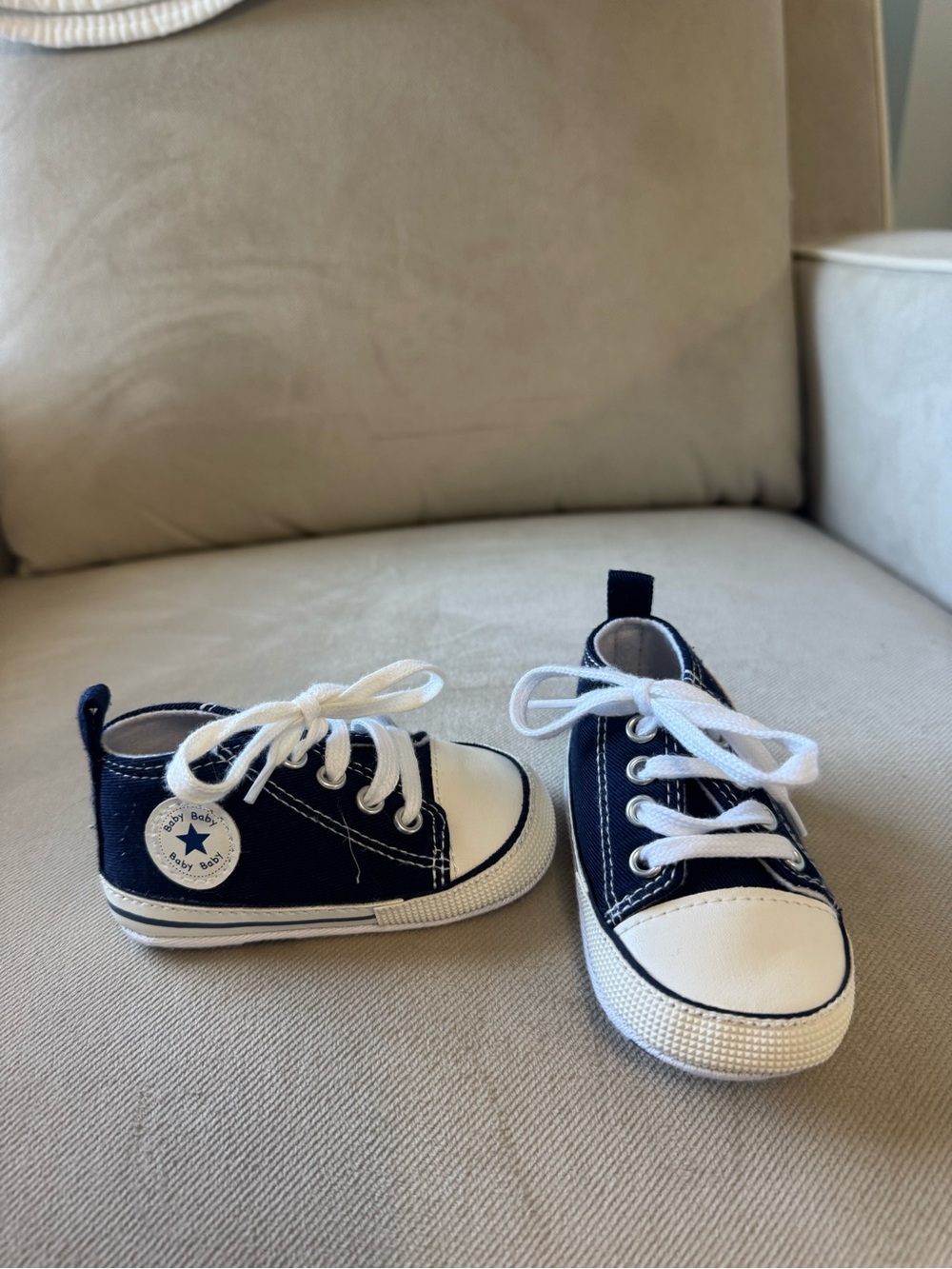Converse Navy Blue & White Baby Walker Shoes
